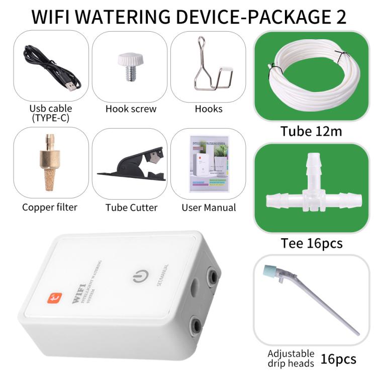 兼容涂鴉智能WiFi自動滴灌系統，雙泵支持最多16盆，調節滴箭版本，調節滴頭版本，滴箭版本