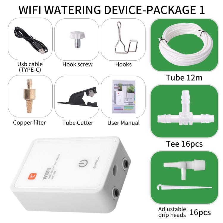 兼容涂鴉智能WiFi自動滴灌系統，雙泵支持最多16盆，調節滴箭版本，調節滴頭版本，滴箭版本