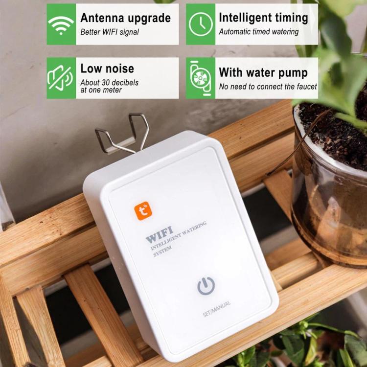 兼容涂鴉智能WiFi自動滴灌系統，雙泵支持最多16盆，調節滴箭版本，調節滴頭版本，滴箭版本