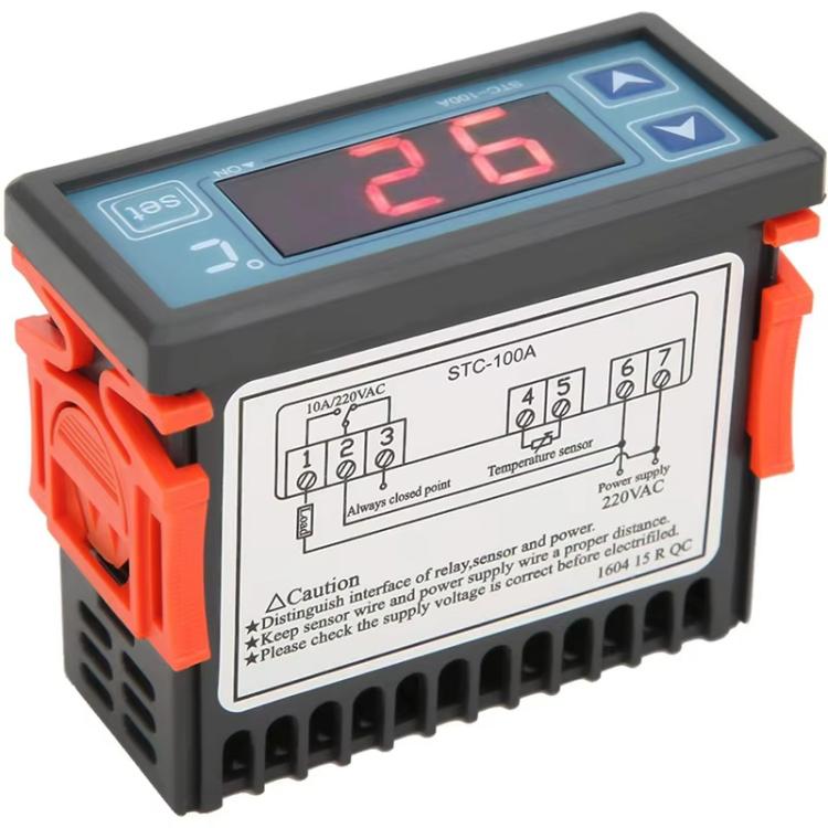 STC-100A 溫度控制器，適用溫室加熱與冷卻、小型/中型冷藏室，STC-100A 220V