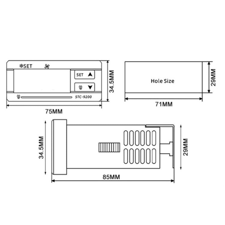 STC-9200 微電腦溫度控制器 - 三模式輸出，適用製冷、除霜及風扇控制，通用於冷藏/冷卻單元
