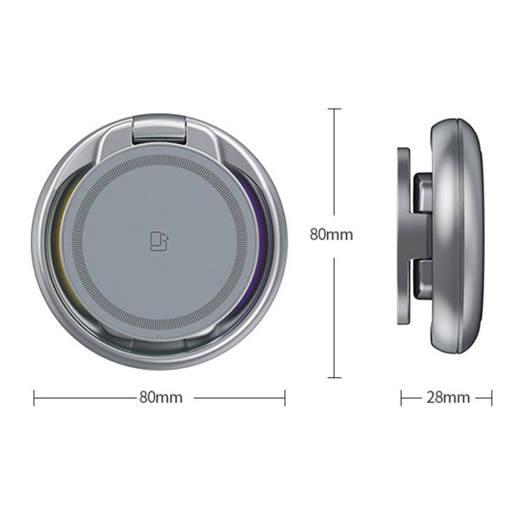 15W 三合一磁吸無線充電器 附 LED 彩色燈 可旋轉桌面充電支架