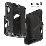 適用於 AirTag 第二代 / AirTag 第一代 磁性金屬卡片夾附手機支架，具 RFID 阻擋功能，彈性手腕帶