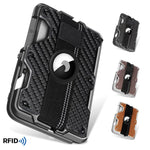 適用於 AirTag 第二代 / AirTag 第一代 磁性金屬卡片夾附手機支架，具 RFID 阻擋功能，彈性手腕帶