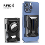 適用 AirTag 第二代 / 第一代 磁吸卡片夾 RFID 防盜錢包