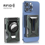 適用 AirTag 第二代 / 第一代 磁吸卡片夾 RFID 防盜錢包