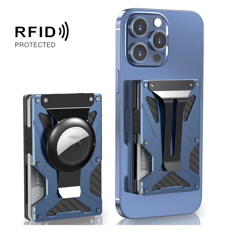 適用 AirTag 第二代 / 第一代 磁吸卡片夾 RFID 防盜錢包