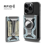 適用 AirTag 第二代 / 第一代 磁吸卡片夾 RFID 防盜錢包