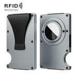 適用 AirTag 第二代 / 第一代 金屬卡片夾 RFID 防盜錢包