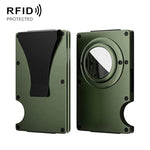 適用 AirTag 第二代 / 第一代 金屬卡片夾 RFID 防盜錢包