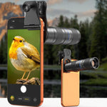 APEXEL TeleZoom 5–10X 變焦長焦鏡頭套件，適用於智慧型手機，配備多合一通用夾，APL-T5-10X