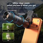 APEXEL TeleZoom 5–10X 變焦長焦鏡頭套件，適用於智慧型手機，配備多合一通用夾，APL-T5-10X