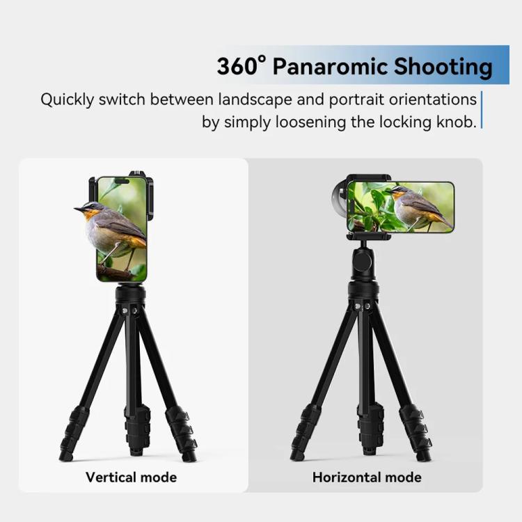 APEXEL TeleCular 50x 長焦鏡頭套件，適用於智慧型手機，配備 360 度球形雲台三腳架與內部對焦，APL-T50X