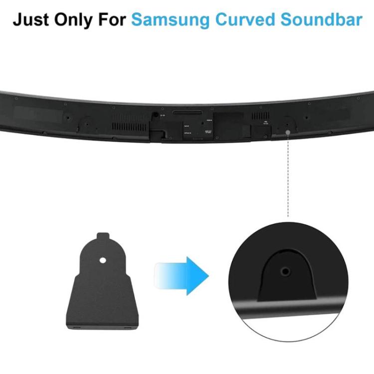 JJ-8007-B-0 2件裝，適用於三星曲面 Soundbar 壁掛揚聲器支架，適用於三星曲面 Soundbar