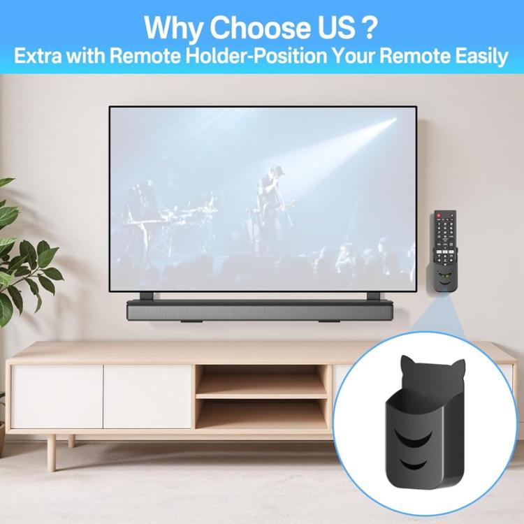 JJ-9452-B-0 無需鑽孔長型 Soundbar 電視壁掛揚聲器及電視連接支架，JJ-9452-B-0