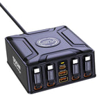 550W USB-C GaN 超快速充電多埠可伸縮線充電器，EU 插頭、US 插頭、UK 插頭、AU 插頭、KR 插頭