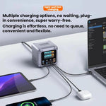 420W GaN 超快速充電多埠充電器，EU 插頭、US 插頭、UK 插頭、AU 插頭、KR 插頭