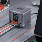 300W 多埠充電器，帶 USB 插座及內建線，EU 插頭、US 插頭、UK 插頭、AU 插頭、KR 插頭