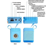 Mini Retro Bluetooth Speaker With RGB Lights TF Card & U Disk Plug-In Desktop Audio