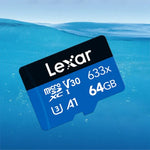 Lexar 633x 64GB高速行車記錄器專用手機記憶卡 DVR TF卡，64GB