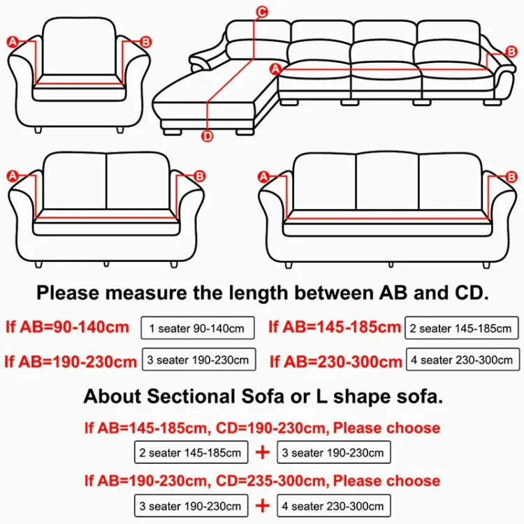 絨布沙發套厚款彈性沙發布套不含枕套，1座90-140cm，2座145-185cm，3座190-230cm，4座230-300cm