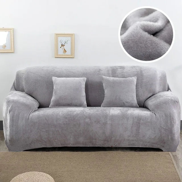 絨布沙發套厚款彈性沙發布套不含枕套，1座90-140cm，2座145-185cm，3座190-230cm，4座230-300cm
