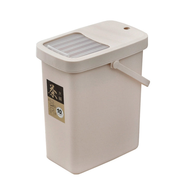 辦公塑膠茶渣桶茶葉廢料桶推蓋便攜垃圾桶，7L，10L