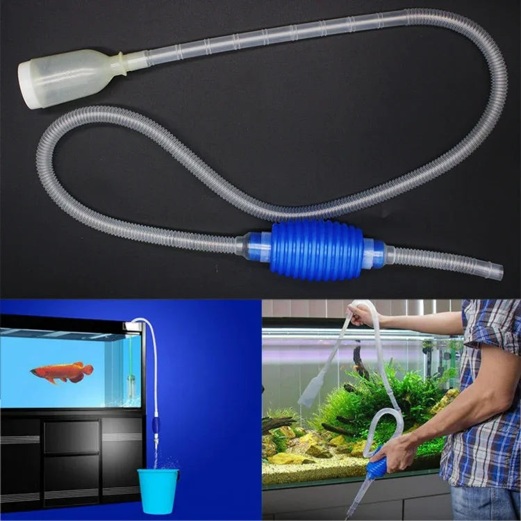 1.6m簡易實用虹吸吸管過濾魚缸換水器，魚缸換水器