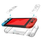 硬質 PC 保護殼，適用於 Nintend Switch NS，拆卸式透明塑膠外殼，主機控制器配件