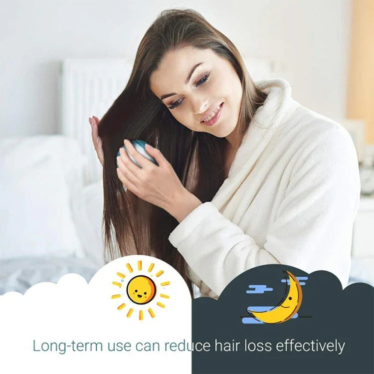 便攜式電動負離子髮刷直髮梳負離子梳防靜電按摩迷你直髮梳，粉色，綠色