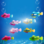 8 合 1 模擬電動魚嬰兒淋浴玩具，具游泳及燈光功能，模擬電動魚