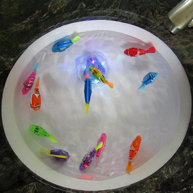 8 合 1 模擬電動魚嬰兒淋浴玩具，具游泳及燈光功能，模擬電動魚