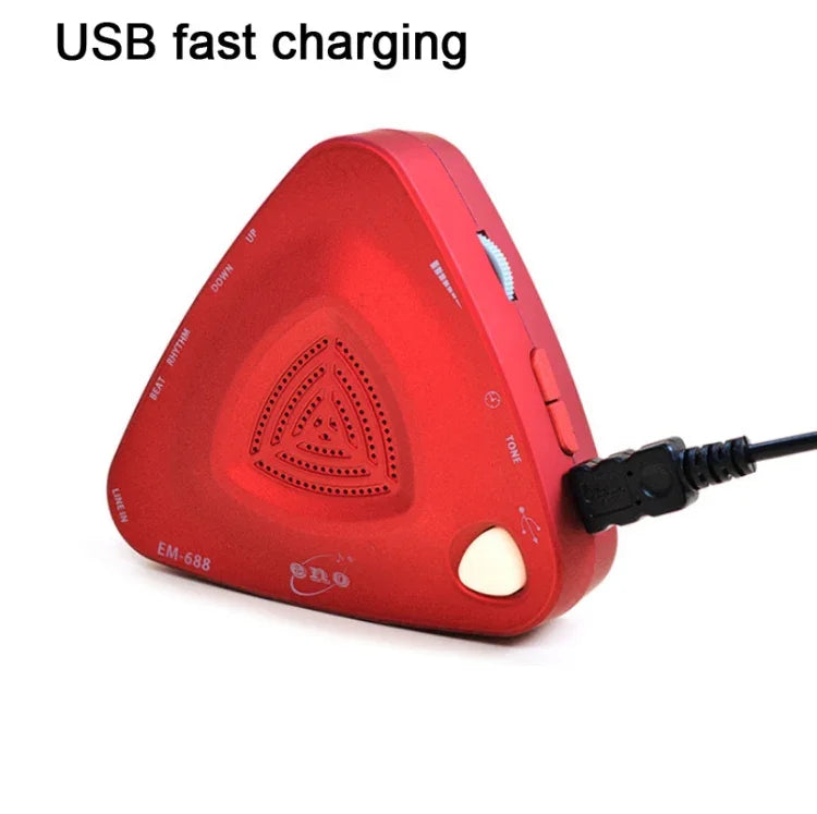 ENO EM-688 電子人聲可充電節拍器，適用於鋼琴／吉他／鼓／古箏／小提琴，EM-688（黑色）、EM-688（紅色）、EM-688（藍色）