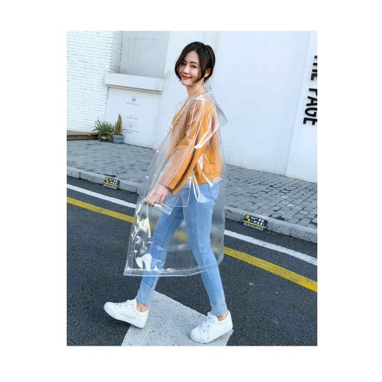 時尚便攜戶外透明EVA雨衣，M、L、XL