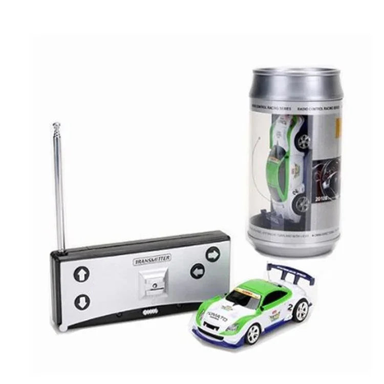 可樂罐迷你 RC 車無線遙控微型賽車，綠白色、黑色、綠色、紅色、藍色、黃色、金色、黑橘色