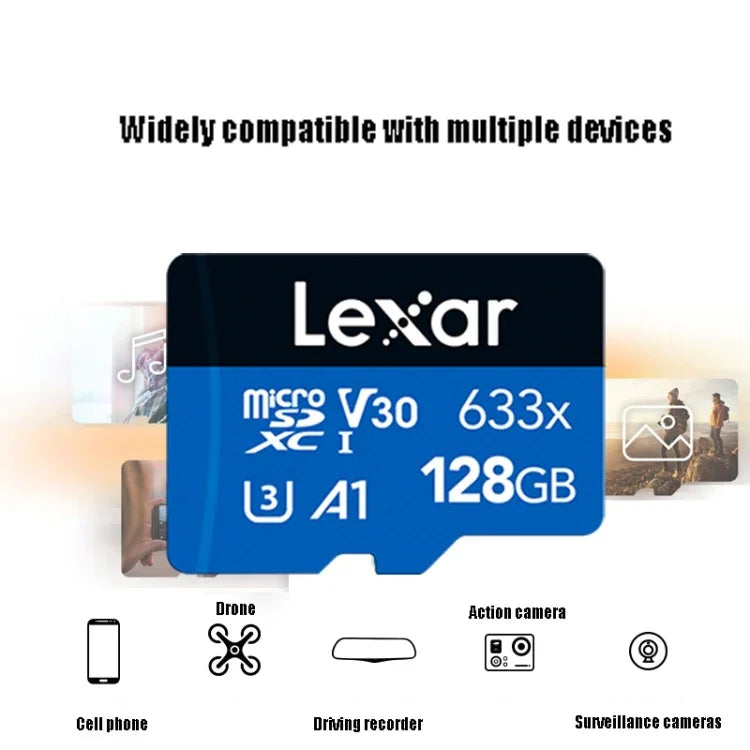 Lexar 633x 128GB高速行車記錄器專用TF卡 手機記憶卡，128GB