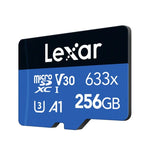 Lexar 633x 256GB高速手機相機記憶TF卡 切換擴充行車記錄器專用儲存快閃記憶卡，256GB