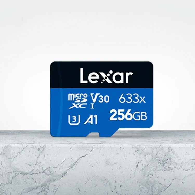 Lexar 633x 256GB高速手機相機記憶TF卡 切換擴充行車記錄器專用儲存快閃記憶卡，256GB