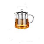 大容量耐熱玻璃茶壺茶具配不鏽鋼過濾器，功夫茶用，450ML、550ML、750ML、950ML