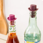 矽膠高帽新鮮酒瓶塞紅酒瓶塞，2件套帽形（棕色）、2件套帽形（黑色）、2件套帽形（紅酒色）、2件套帽形（黃色）、2件套帽形（玫瑰紅）、2件套帽形（紅色）