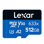 Lexar 633x 512GB高速快閃記憶卡 運動相機手機TF車用行車記錄器記憶卡，512GB