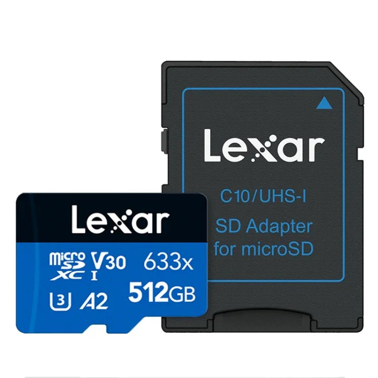 Lexar 633x 512GB高速快閃記憶卡 運動相機手機TF車用行車記錄器記憶卡，512GB