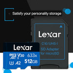 Lexar 633x 512GB高速快閃記憶卡 運動相機手機TF車用行車記錄器記憶卡，512GB
