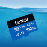 Lexar 633x 512GB高速快閃記憶卡 運動相機手機TF車用行車記錄器記憶卡，512GB