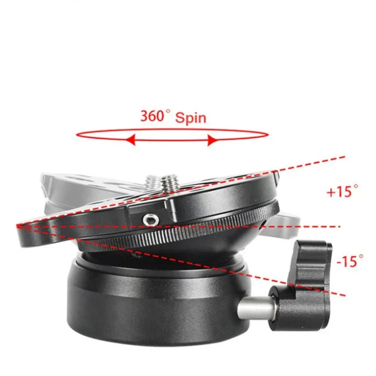 BENXIN DY-60N通用水平調整底座全景雲台單眼相機調整台半球底座，DY-60N 1/4吋
