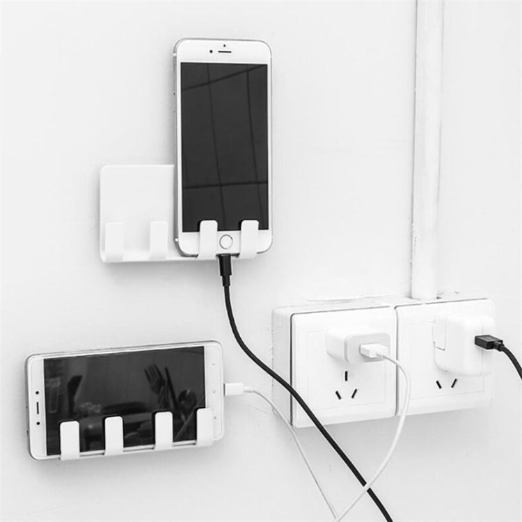 實用壁貼手機充電架插座強力粘膠支架帶掛鉤架子