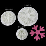 6件套雪花彈簧模具翻糖蛋糕工具餅乾壓花印模DIY烘焙工具，雪花形狀