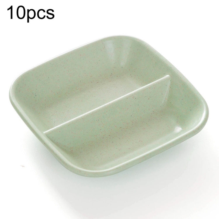 10件套廚房配件2合1調味醬料碟小麥稈沙拉碟碗