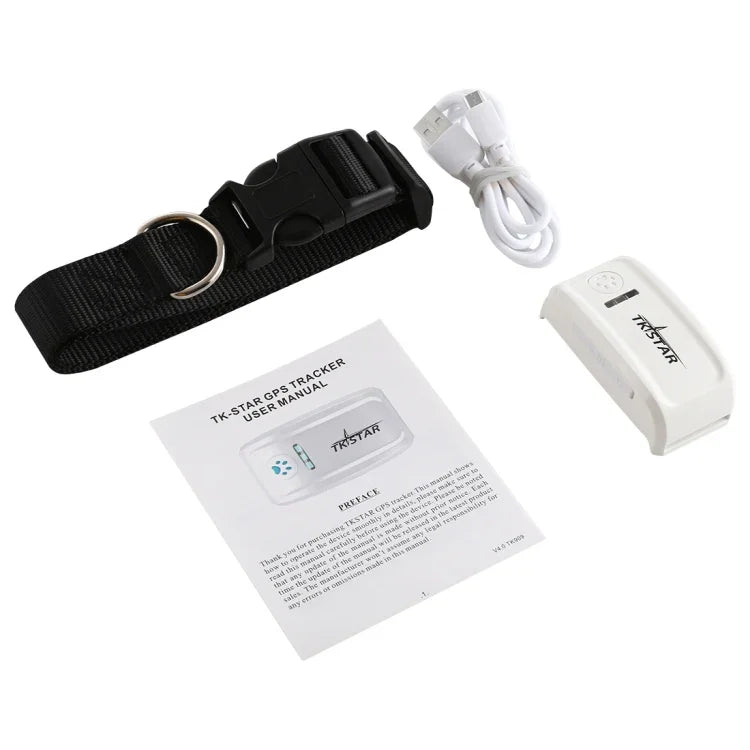 TK-909 GPS / GPRS / GSM 寵物定位器 寵物項圈即時追蹤裝置，TK-909