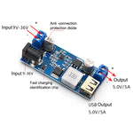 DC 24V/12V 轉 5V 5A 降壓電源轉換器 USB 充電降壓模組